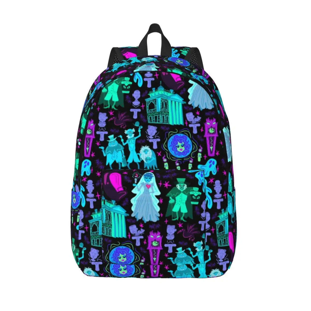 Haunted Mansion Travel Canvas Backpack Men Women School Laptop Bookbag Halloween Grimace College Student Daypack Bags