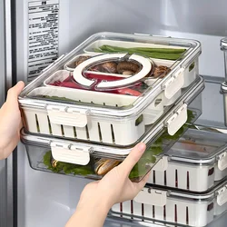 Snack Tray with Handle, Portable Snackle Box Container Veggie Serving Tray, for Travel Party Refrigerator Organize Box