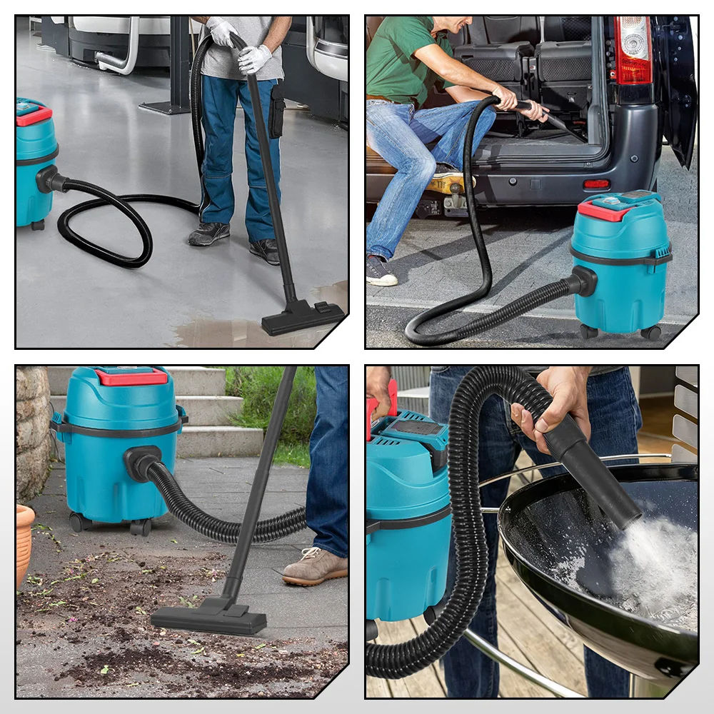 YOFIDRA 3IN1 aspirateur sec et humide électrique 35kPa nettoyeur de voiture sans fil avec réservoir Portable 10L pour broche de batterie Makita