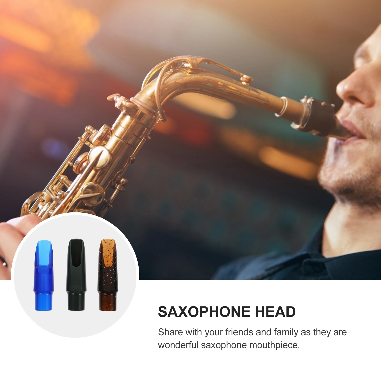 

3pcs Alto Saxophone Mouthpieces Portable Plastic Airtight Design For Breath Control Durable Musical Instrument Accessories