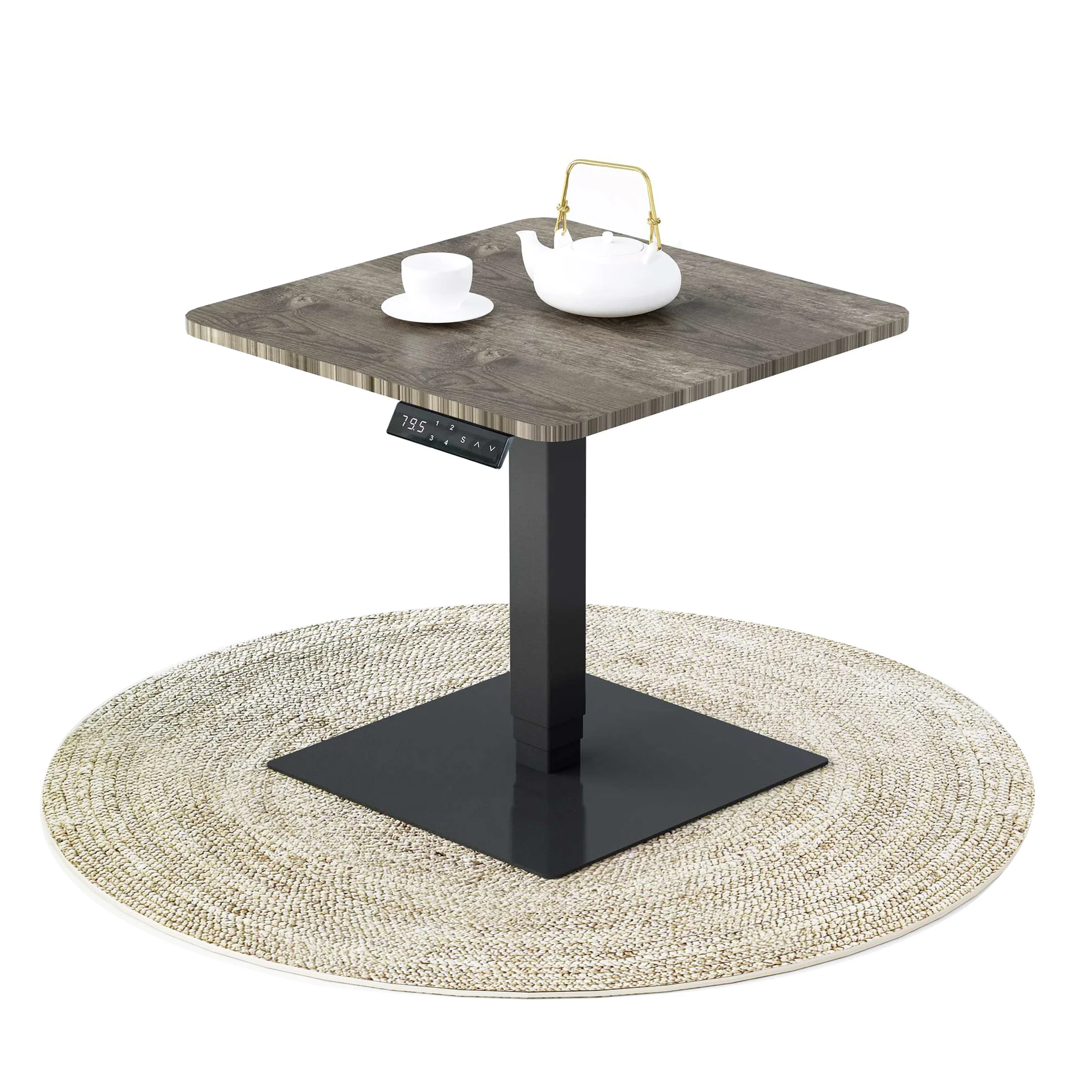 Home Office Adjustable Computer Tables Electric One Motor Single Leg Standing Desk Height Adjustable Coffee Table Home Furniture