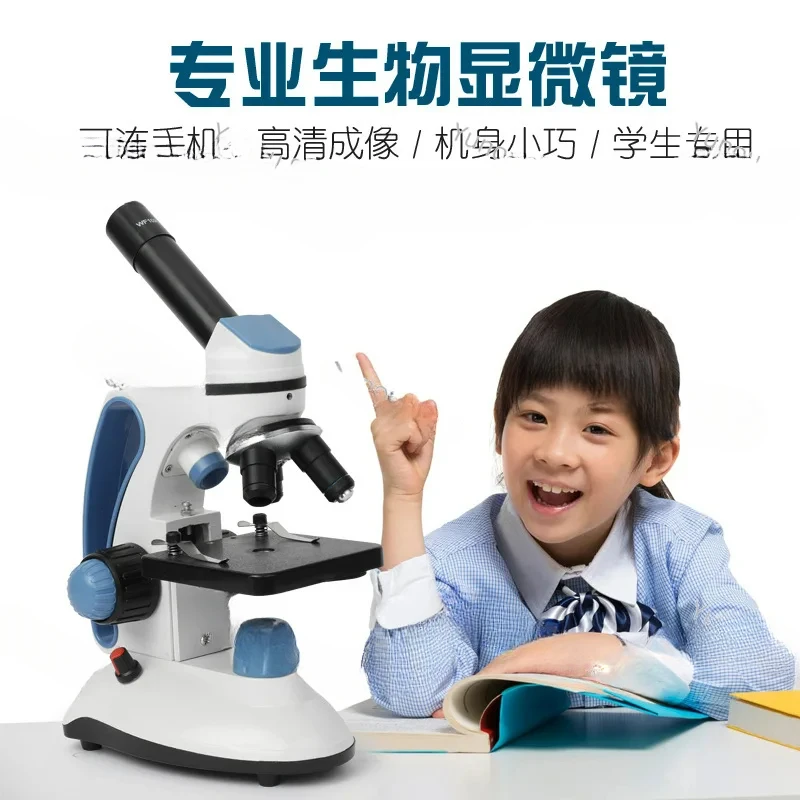 2000X Children'S Carries Specimen To The Student Experimental Monocular Electron Microscope