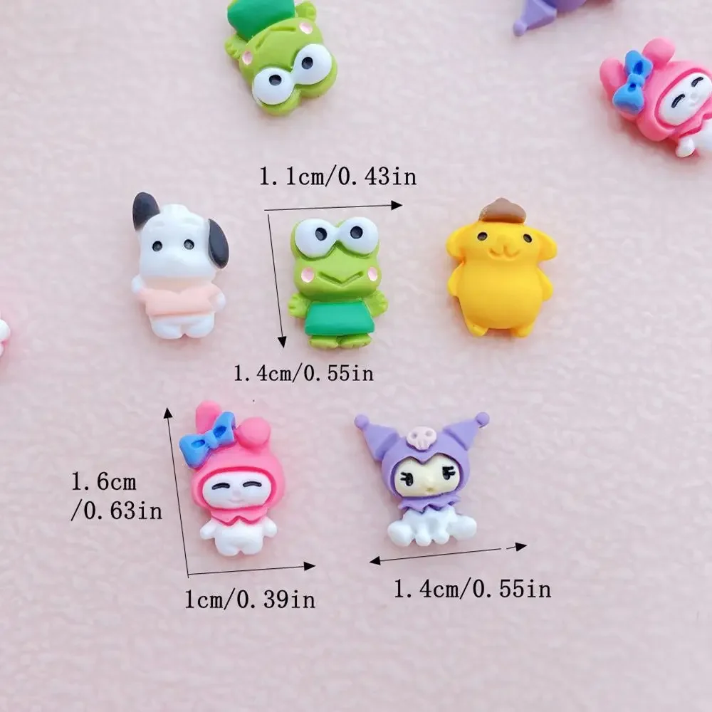 20 Stuks Nieuwe Kawaii Cartoon Kitten, Puppy, Konijn Hars Plat Rug Plakboek Beeldje Diy Boog Decor Accessoires Ambachte