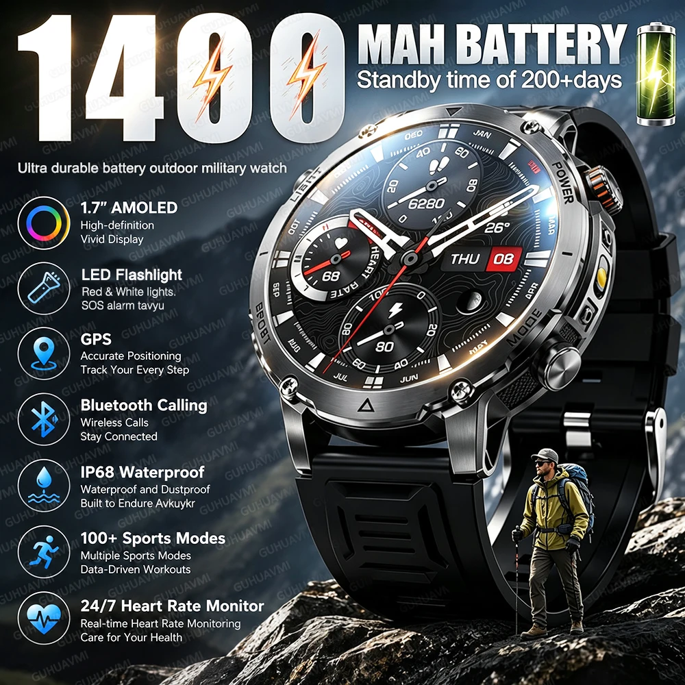 2026 TANK Ultra New 1400mAh Big Battery Smart Watch Men GPS 