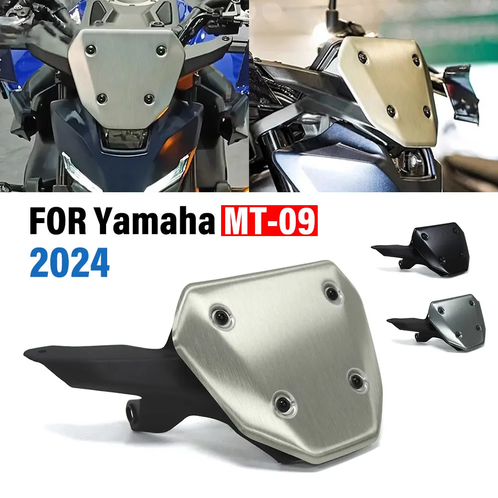 لياماها MT-09 MT09 2024 دراجة نارية الزجاج الأمامي الرياح منحرف الزجاج الأمامي هدية يندبروف درع الألومنيوم الملحقات #1