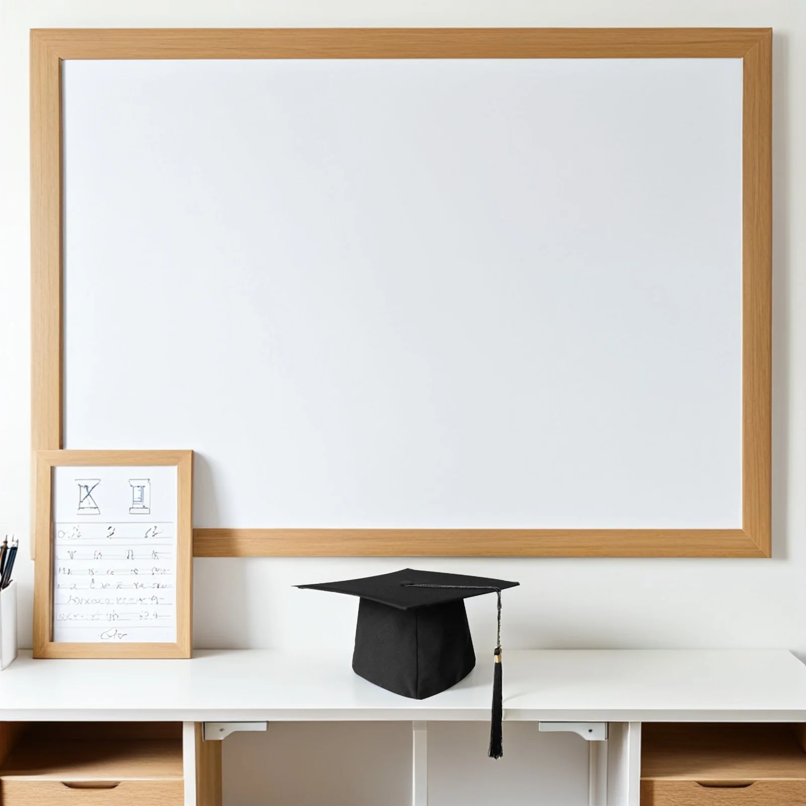 Birrete de Graduación para Adultos, Borlas Negras, Ligero, Clásico, Suministros para Ceremonia de Graduación, Accesorios para Fotos para Estudiantes de Secundaria