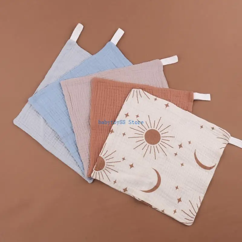 

Y4UD Baby Towel Bulk Breathable Washcloth Sweat Absorb Towel Infant Bibs for Drooling