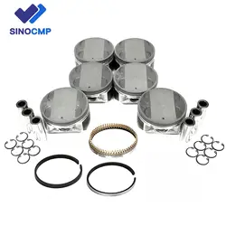 6pcs VQ35DE A2010-7Y001 A2010-8J110 Engine Piston Set For 04-06 Nissan Altima Maxima Quest 3.5L 3498CC V6 DOHC