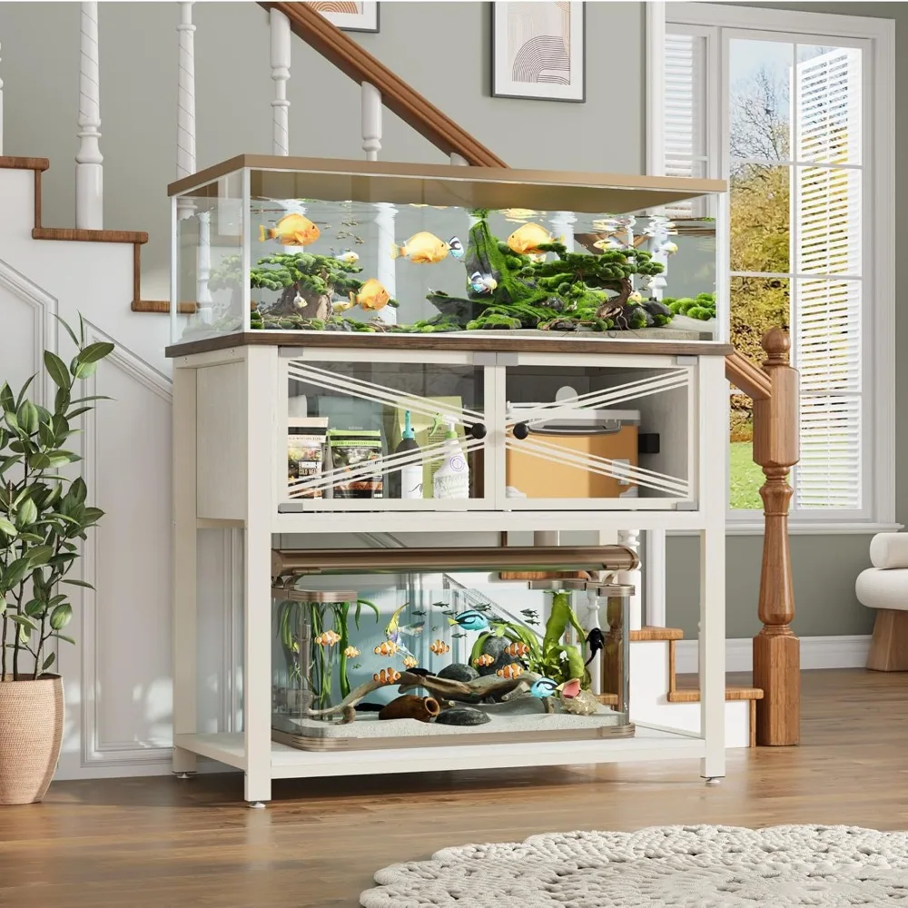 

Подставка для аквариума Rresyet на 40–50 галлонов с прочным металлическим каркасом, подставка для аквариума с розетками, хранилище на две очки