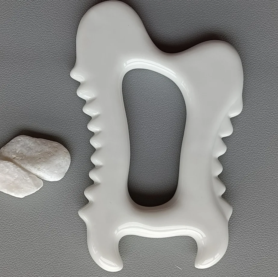 Ceramic Gua Sha Board Skin Scraping tools Face Massager Whole Body Guasha tool, Full Body Scraping Plate Body Massage Tool