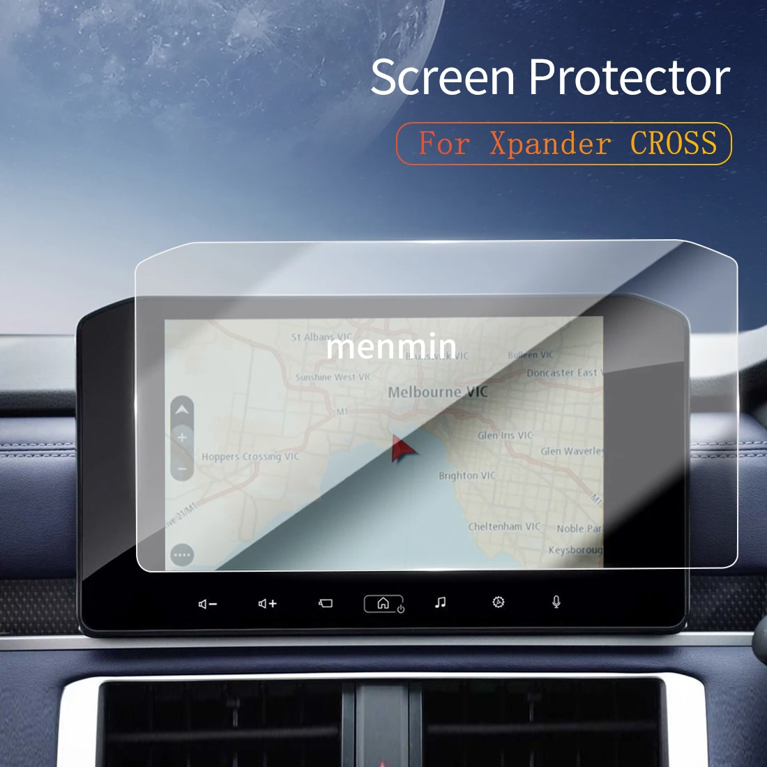 

Автомобильные наклейки Dash Carplay, зеркало, защитная пленка для экрана, дисплей, закаленное стекло, защитная пленка для автомобиля 24 Mitsubishi Xpander CROSS