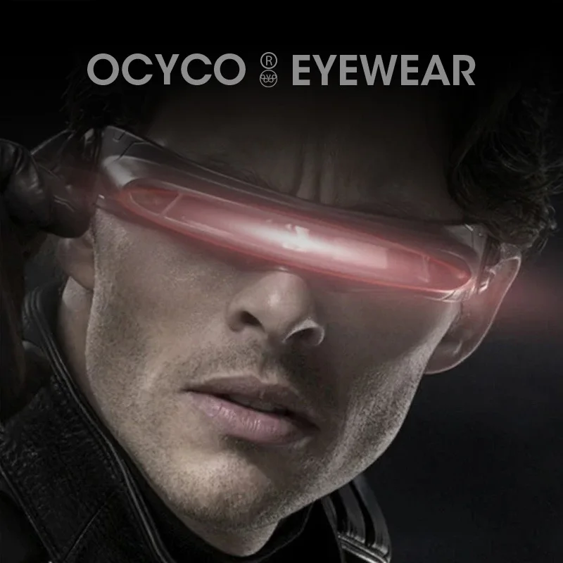 OCYCO X-Man Cosplay Cyclops Halloween Party Sunglasses Designer Special Memory Materials Polarized Travel Shield Cool UV400