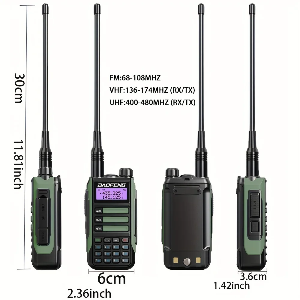 BaoFeng UV-16 PRO Mate V2 Professional Walperforated Talkie UV16 50KM Longue Portée Bidirectionnelle Radios WalkieTalkies 10W Haute Puissance Anti-chute