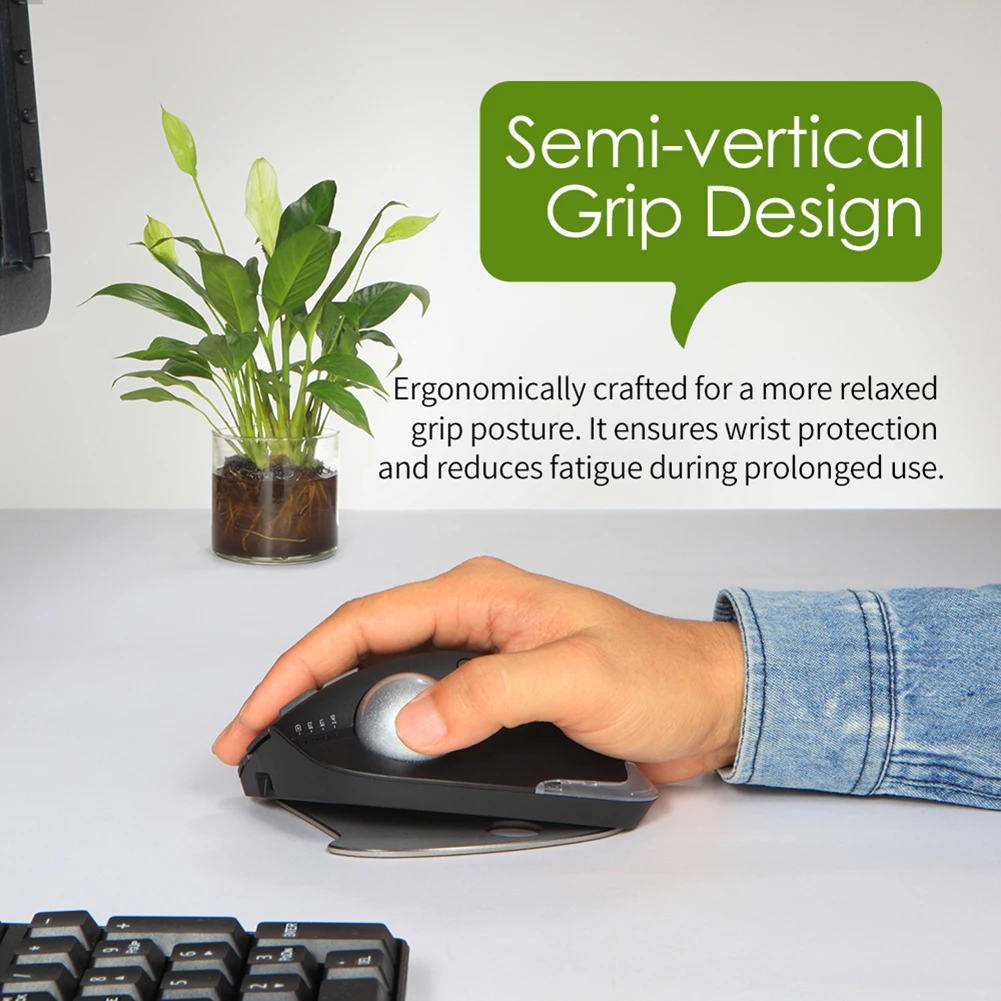 

Беспроводная вертикальная игровая мышь 2.4G, регулируемая, эргономичная, 8 кнопок, 4800 DPI, 5 уровней DPI, для ПК, компьютерные аксессуары