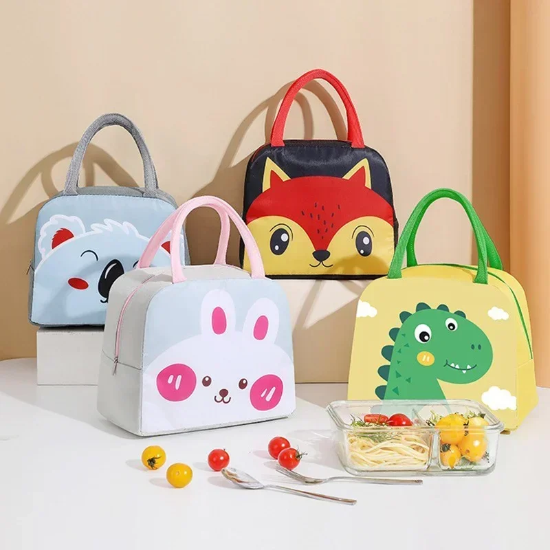 Przenośna izolowana termiczna torba na drugie śniadanie Cute Cartoon Picnic Food Storage Lunch Box Torby termoizolacyjne Tote dla kobiet Dziewczyna