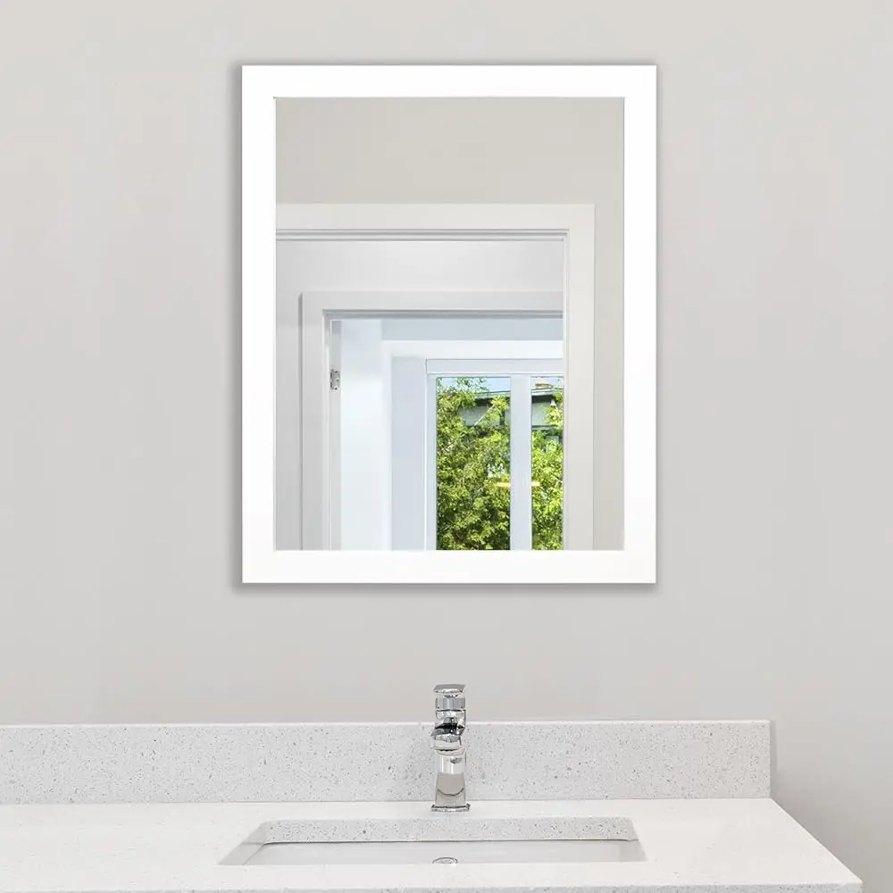 

Rectangular Wall Mirror White Bathroom Mirror 16\ x 20\ Wall Mirror for Entryway, Bedroom, Living Room
