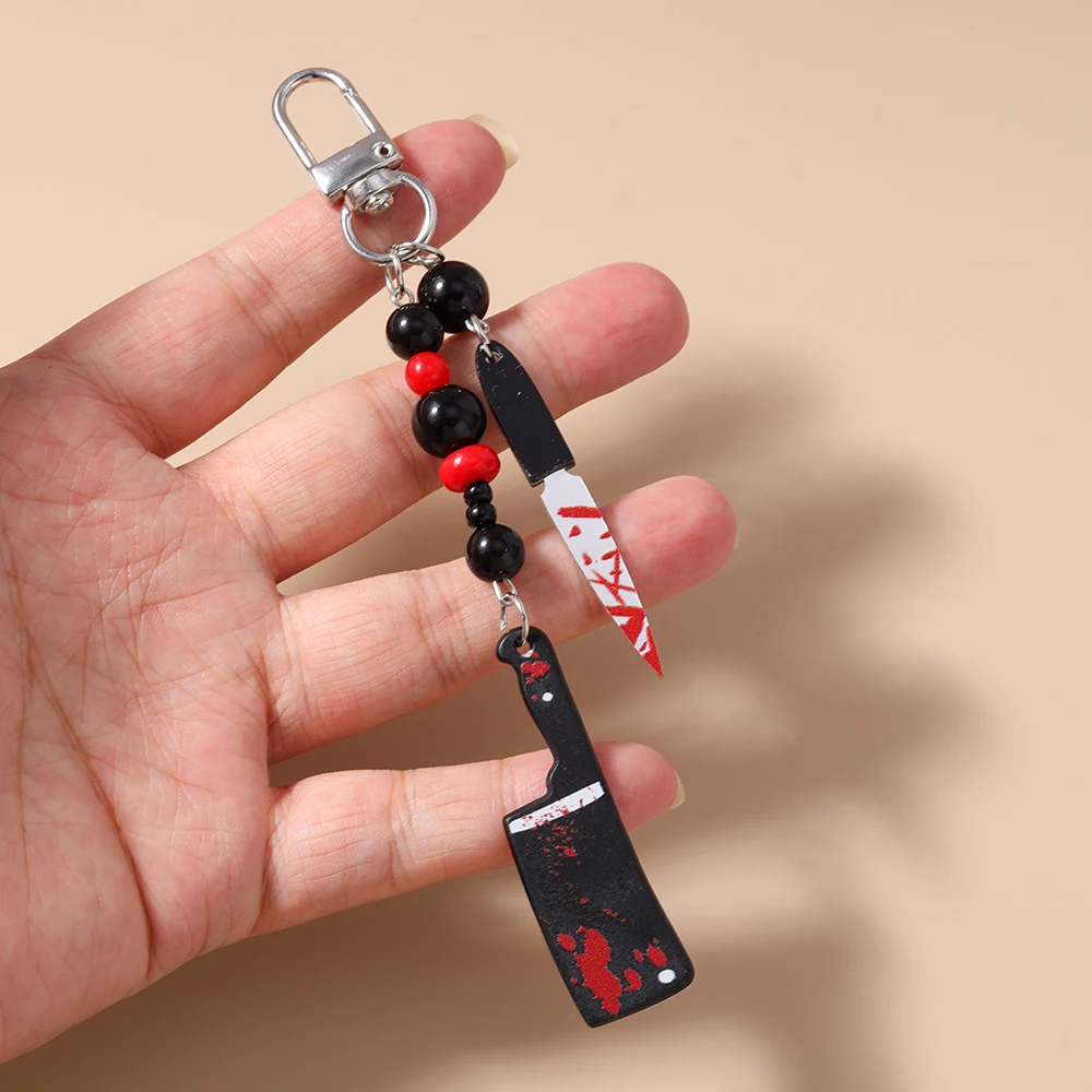 Aihua Harz Imitation Sägebesser Axt Schlüsselanhänger Frauen Mädchen Schlüsselanhänger Anhänger für Handtasche Dekor DIY Halloween Schlüsselanhänger Schmuck Geschenk – Detail 4