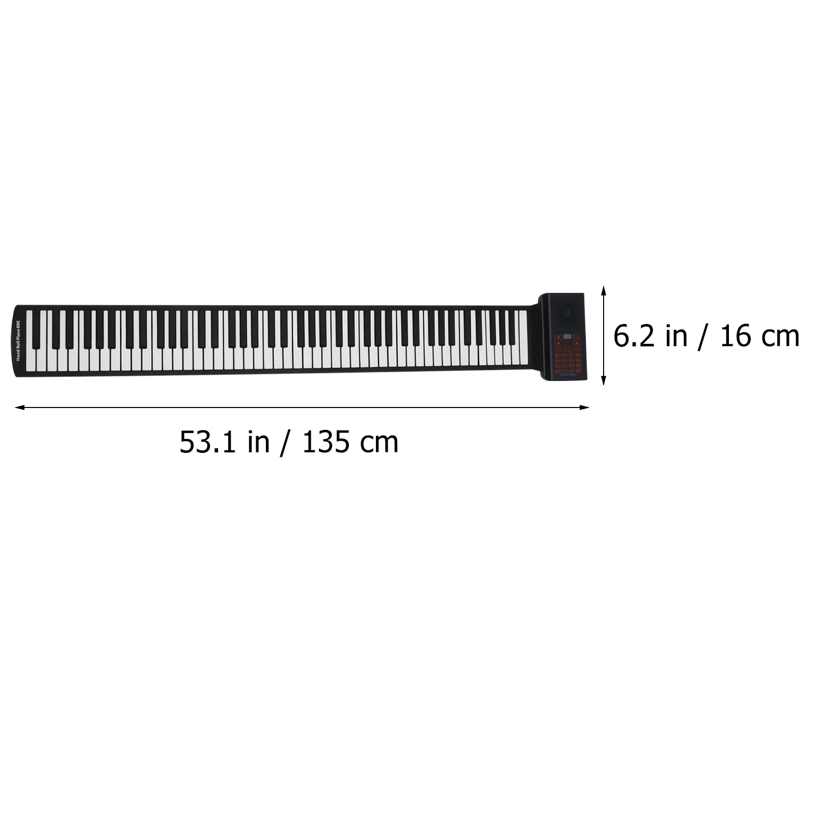 88 Keys Foldable Piano Portable Rechargeable Hand Rolled Electronic Piano USB Wireless Recording Programming Multi-Finger Chord