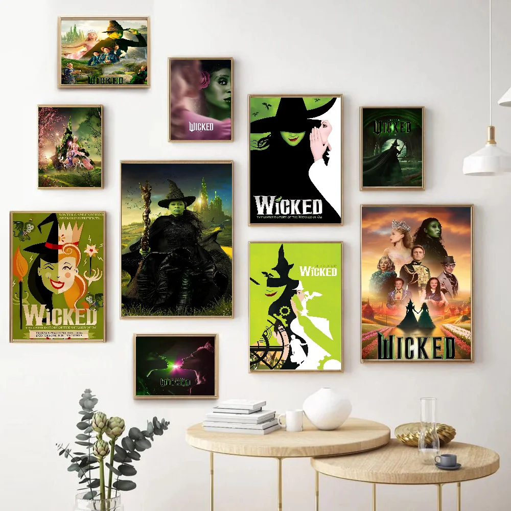 Musical Wicked Movie Whitepaper Poster Waterproof Paper Sticker Coffee House Bar Aesthetic Art Wall Painting