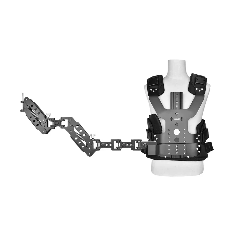 YELANGU Steadycam B400 Stabilisator aus Aluminiumlegierung, Doppelarm-Stoßdämpferweste, maximales Belastungsgewicht 10 kg, für DSLR-Kamera