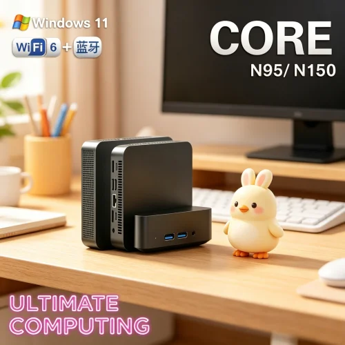 2026 Zephyrine Windows 11 Pro Core N95/N150 Mini PC 16GB RAM 1/2TB M.2 SSD WIFI6 BT5.2 4K 60Hz HD Arcadian Mini Gaming Pc Lithe