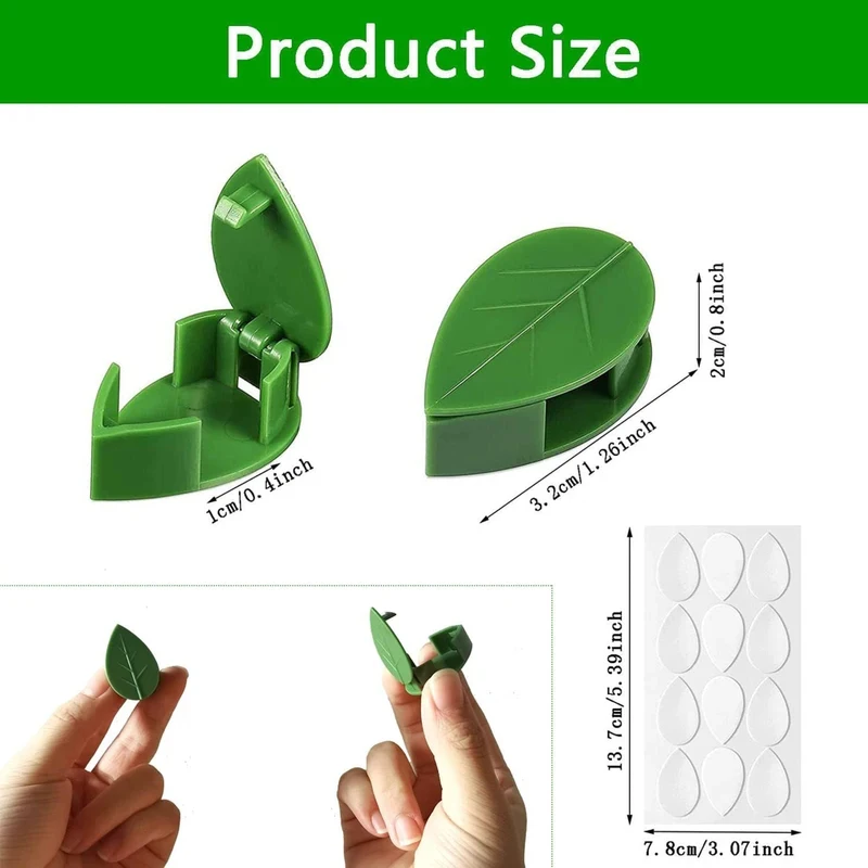 Invisible Plant Climbing Wall Fixture Clips 10/20/40/60Pcs PcsRattan Vine Bracket Fixed Buckle Leaf Clips Traction Holder Garden