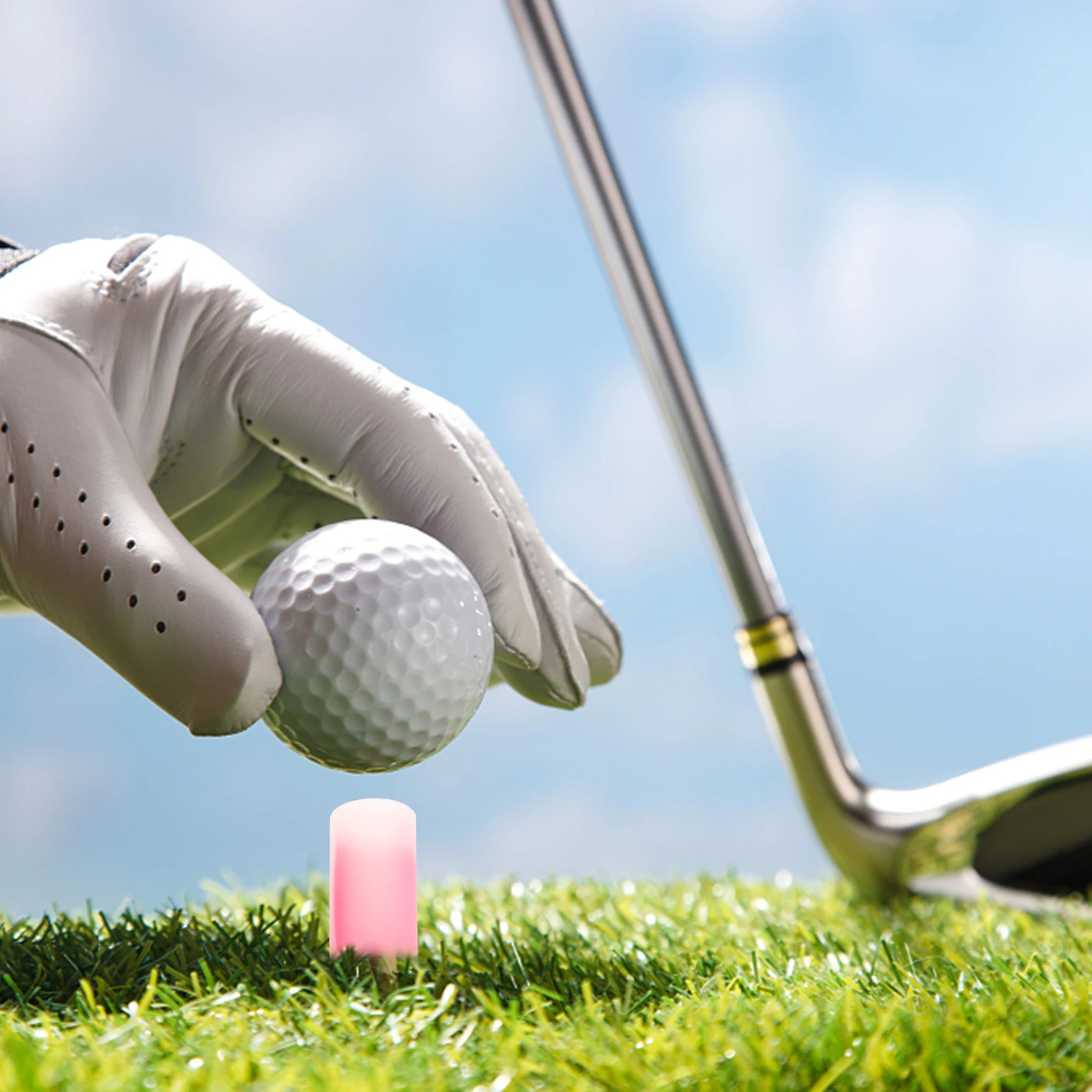 

5pcs Tees Rubber Unbreakable 45mm Red Professional Practice Accessories Ball Golfs Ball Holders Holder Golfs Storage