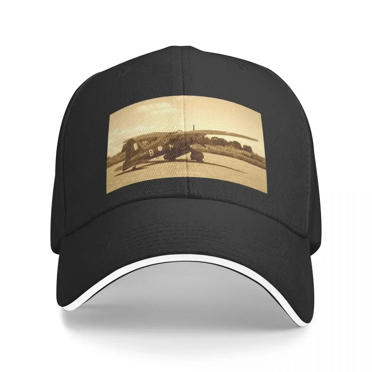 Westland Lysander V9367 at Old Warden, sepia-toned version Baseball Cap sun hat Hood custom Hat Women Beach Fashion Men's