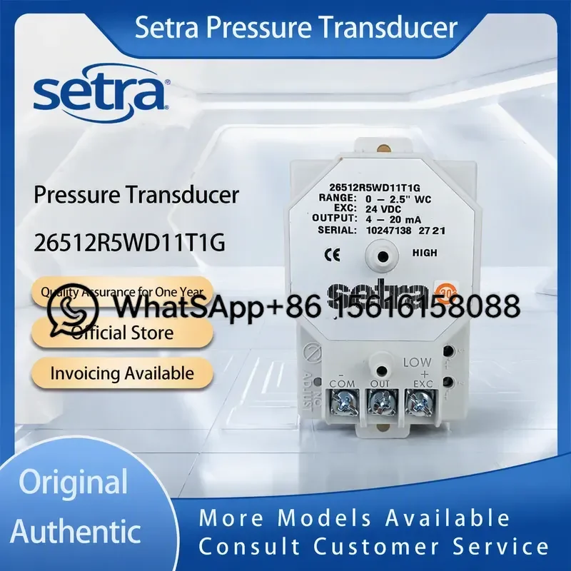 Original Setra 265 Series Air Micro Differential Pressure Sensor 26512R5WD11T1G Transmitter High Precision Industrial Gauge