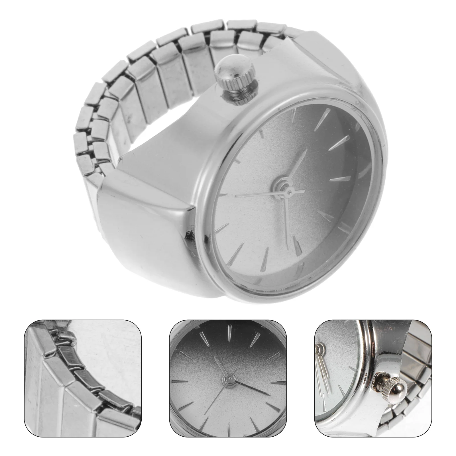 

Finger Watch Ring Fashioned Clock Weird Watches Lady Funny for Men Graduation Party Favors Alloy Child