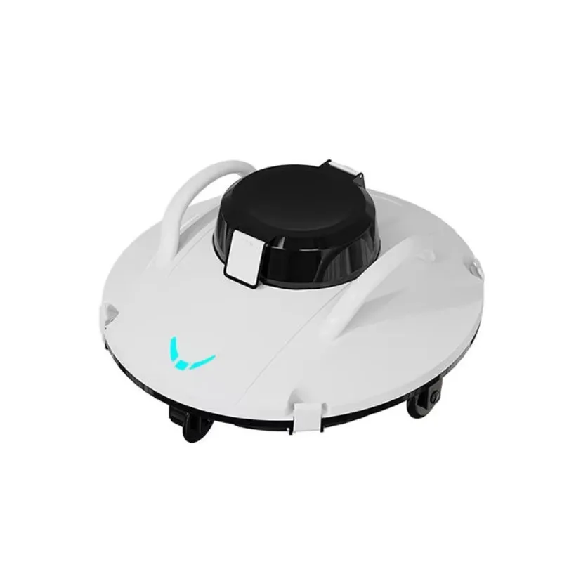 Custom Logo Wireless Strong Suction Dual Motors Piscina Above Ground Flat Cordless Automatic Swimming Cleaner Pool Robot
