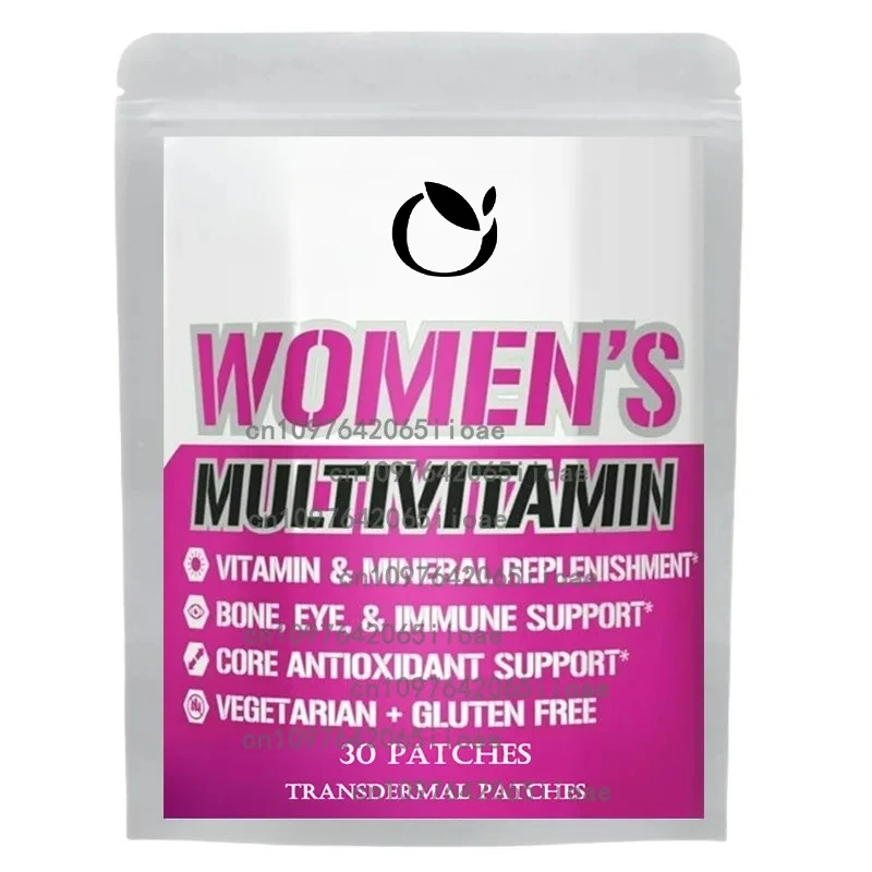 

30 пластырей Женские мультивитаминные трансплеевые пластыри с фиминами C и D, железом, цинком, антиоксидантами и биофлавонодами, поддержкой иммунитета