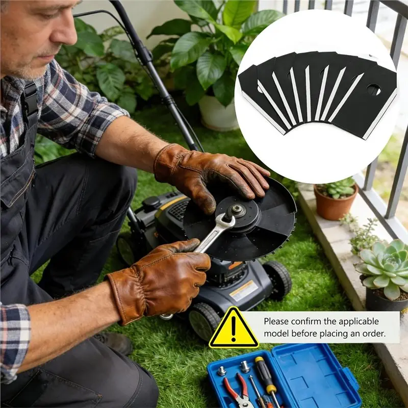 AAAF Universal Replacement Blades- 30Pcs Carbon Steel Robotic Lawn Mower Blades With Screws For Auto Mower