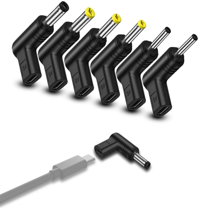 USB Type-C to DC Power Connector Adapter 5V Female USB-C to Male DC Converter for Router, LED Light and Speaker