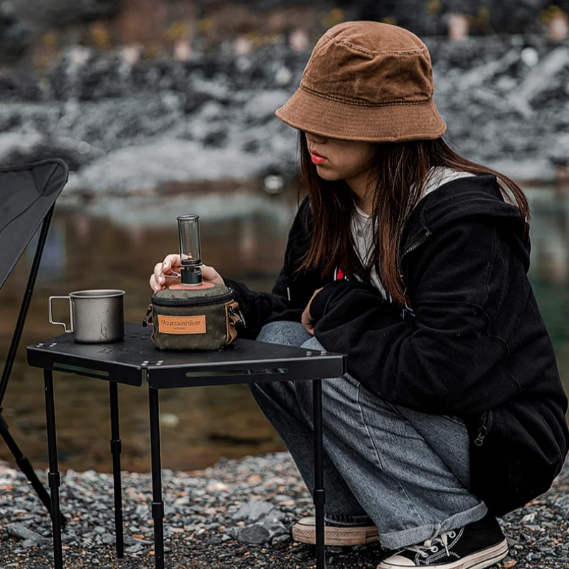 

Dreamlike Candlelight Lamp Mini Windproof Candle Lamp Gas Burner Stove Outdoor Camping Lights Tent Lighting Equipment SZK353