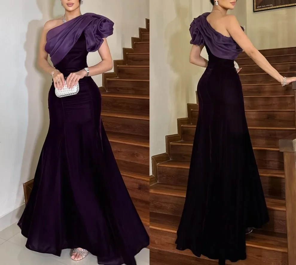 Adore personnalisé Style moderne mode élégant formel plissé froncé sirène une épaule robes longues robes d'occasion sur mesure