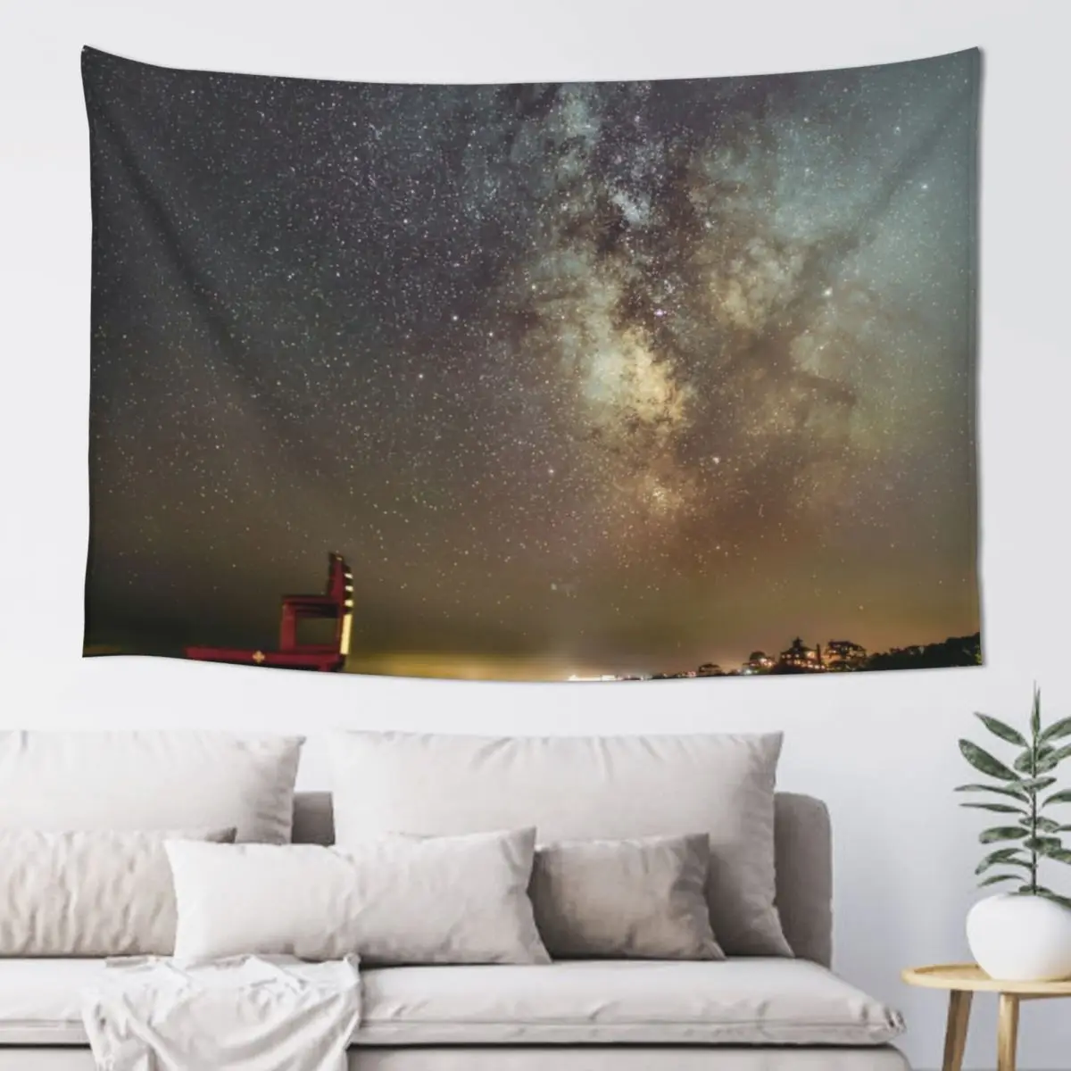 

Lifeguard chair and the Milkyway Tapestry For Bedroom Room Decor Cute Home Decorating Bedrooms Decor Tapestry