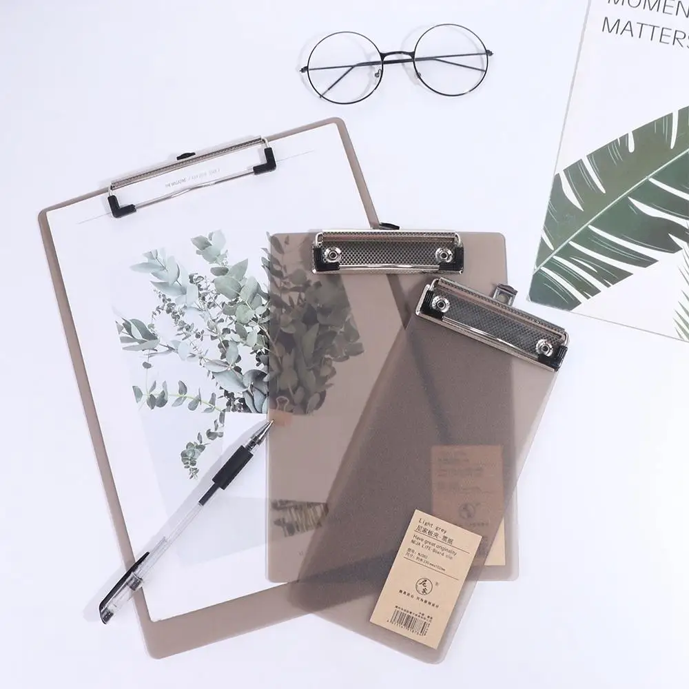 แฟ้มเอกสารแบบหนีบสีทอง รุ่น Low Profile ขนาด A4 A5 A6 พร้อมแผ่นรองเขียน