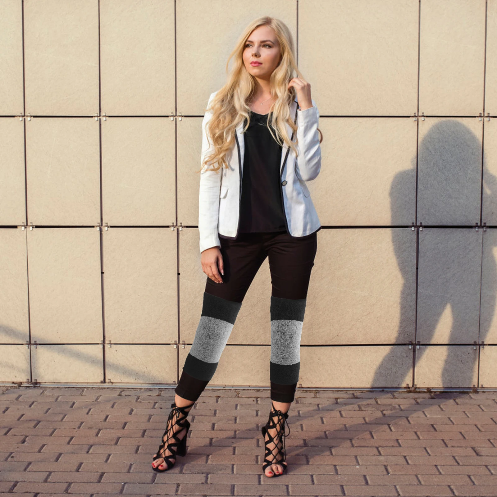 

Warm Knee Pads For Men Women Compression Knee Sleeve Support Lightweight Protective Braces For Running Basketball Cycling