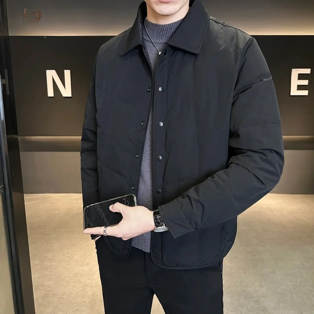 

Pierre Cardin Men's Lightweight 90 White Du down Jaet Warm Casual Versatile Autumn Winter New Sle Polyester Fiber Coat