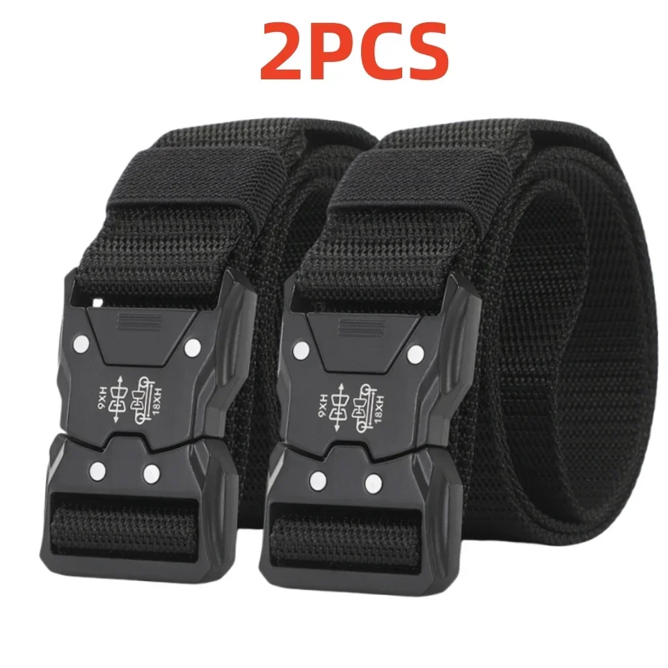 2PC Tactical Waist Belt - Durable Automatic Buckle, Perfect for Outdoor Adventures, Unisex Accessories for Men and Women