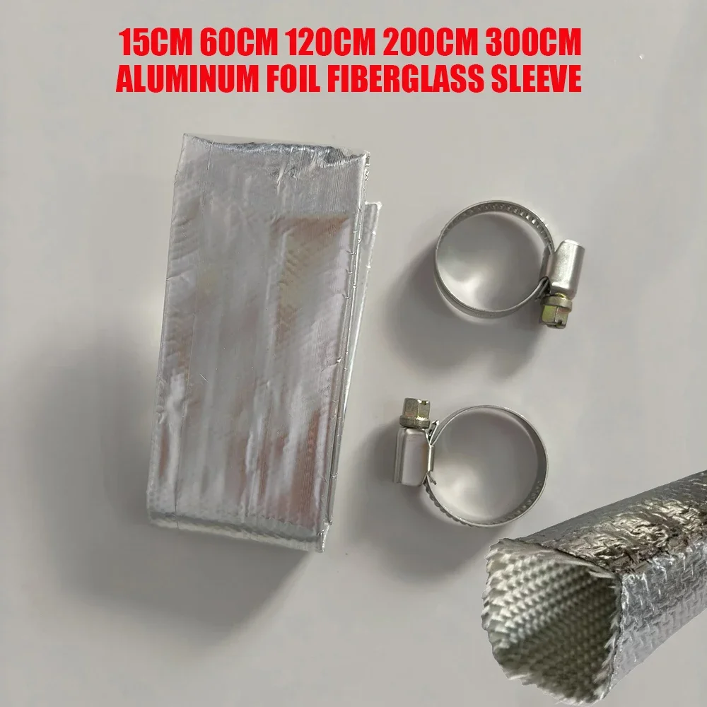 Stainless Steel Exhaust Pipe Aluminum Foil Fiberglass Sleeving High Temperature Heat Insulation Kit for Webasto Eberspacher