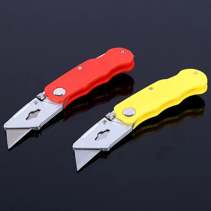 Utility Folding Knife Household Office Stationery Wallpaper Knife Folding Art Knife With Blades Set Quick Change Box Opener