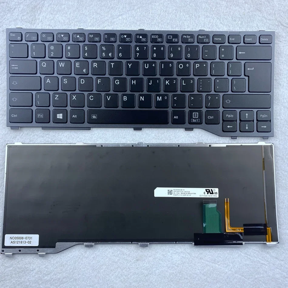 

US-International Backlit Laptop Keyboard for Fujitsu Siemens Lifebook T937 T938 CP724511-01 US Layout