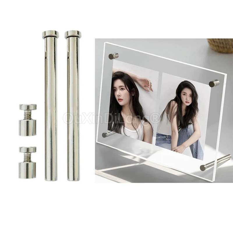 

50PCS Sign Standoff Screws Table Picture Frame Hardware Organic Glass Nail for Desktop Acrylic Picture Frame Acrylic Panel ﻿