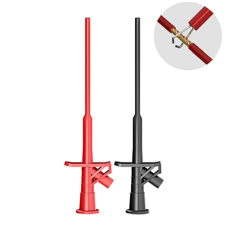 1/2Pcs P5004 Quick Test Hook Clip 1000V High Voltage Flexible Professional Insulated Testing Probes With 4mm Socket