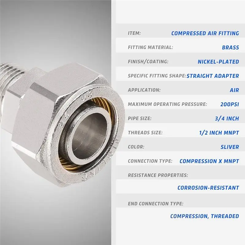 ^Arrival Brass-Nickel Plated 3/4