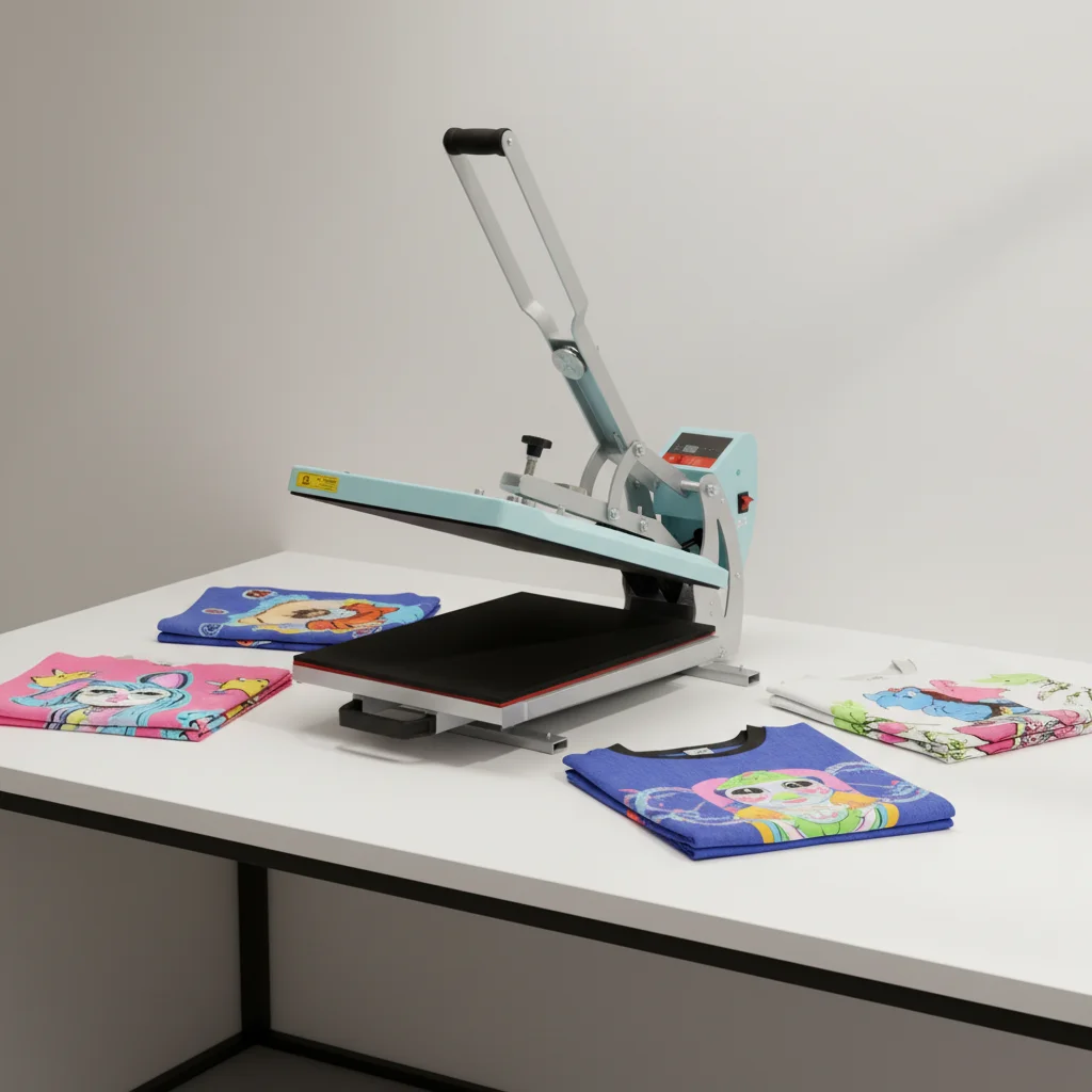 

New Manufacturing Semi-automatic 40x50cm Slide Magnetic Multifunctional Flatbed Sublimation Heat Press Machine Garment Transfer