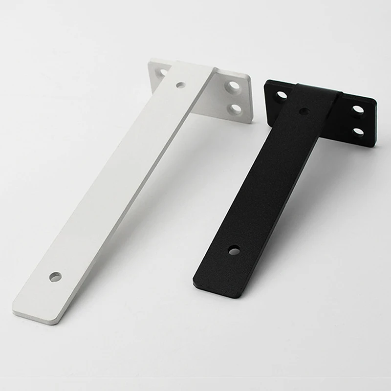 1 Set Heavy Duty Cast Iron Shelves Brackets Floating Shelf Brackets 4MM Thicked Invisible L Brackets For Shelves Support