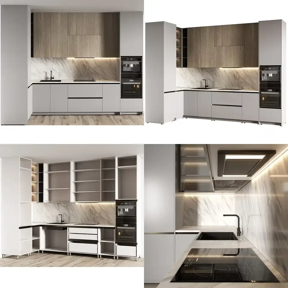 2026-Custom Cabinetry Kitchen Cabinet Flat Pack Modular Lacquer Kitchen Designs Cabinets